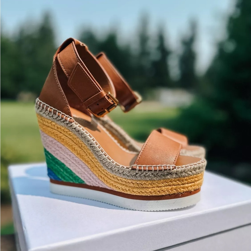 See by Chloe Multicolor Wedge Sandals